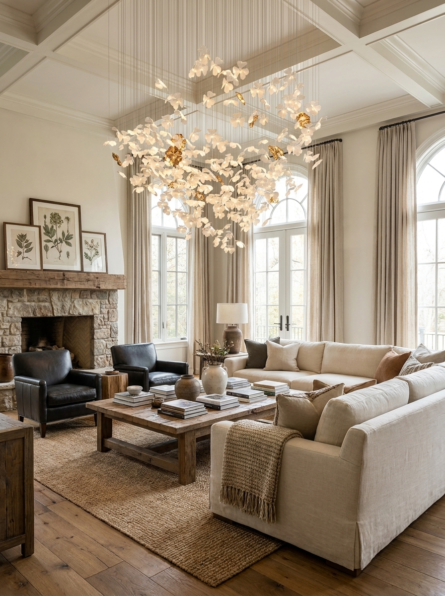 Sylvara Ceramic Blossom Chandelier