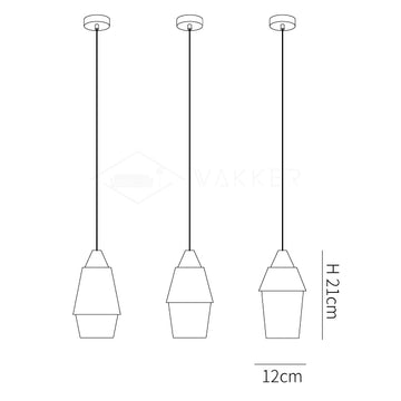Noira Alabaster Cylinder Pendant Lamp — Dimension drawings 1