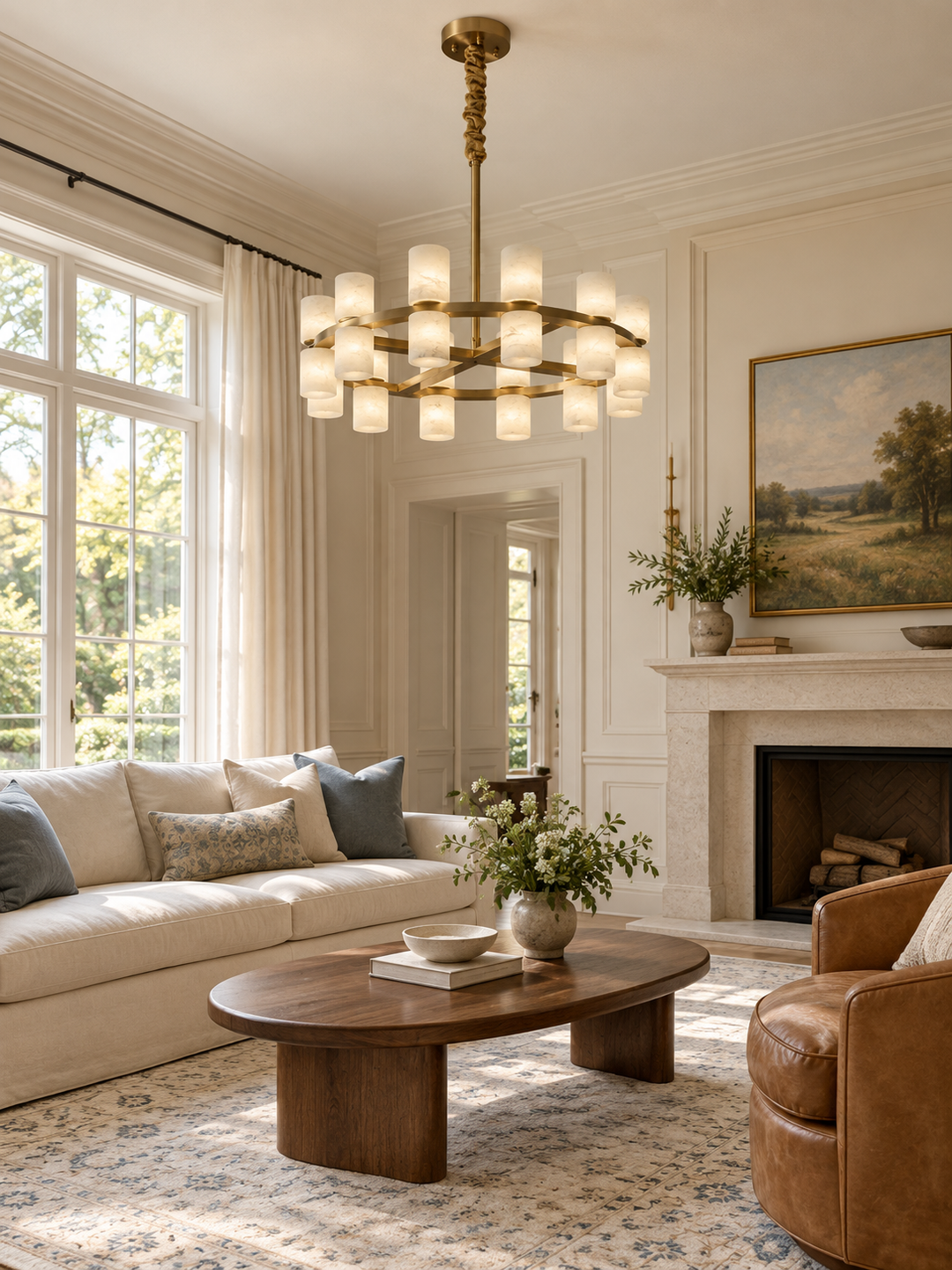 Tabitha Alabaster Chandelier