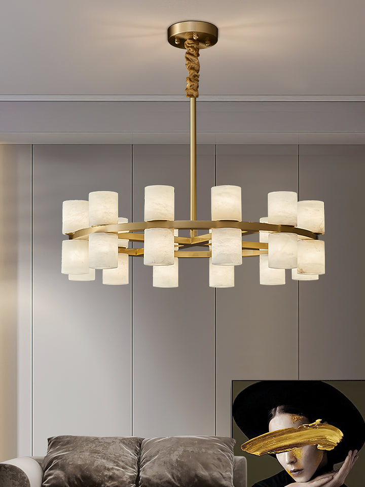 Tabitha Alabaster Chandelier - Vakkerlight