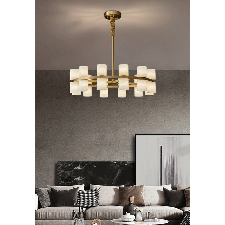 Tabitha Alabaster Chandelier - Vakkerlight