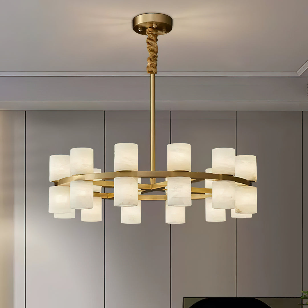 Tabitha Alabaster Chandelier - Vakkerlight