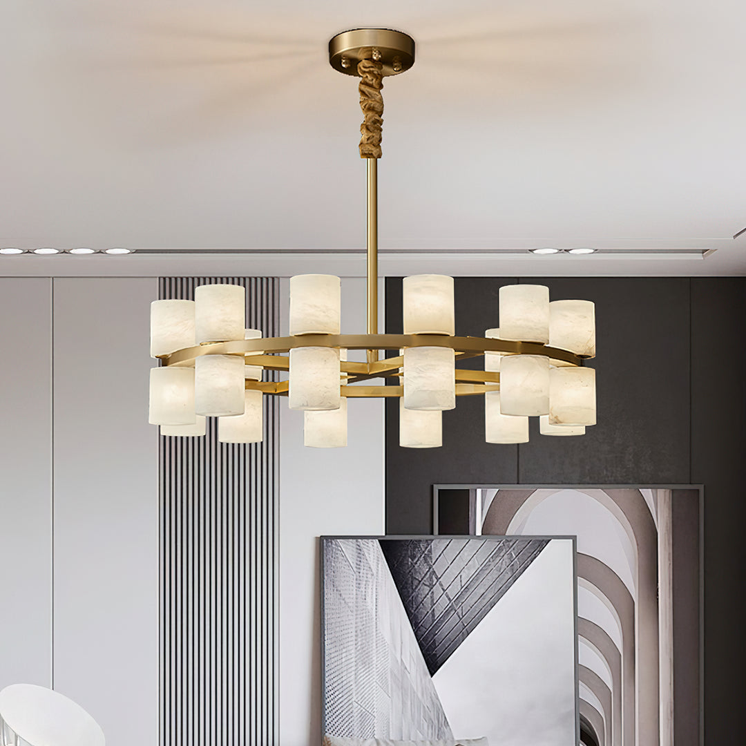 Tabitha Alabaster Chandelier - Vakkerlight