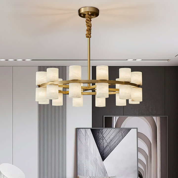 Tabitha Alabaster Chandelier - Vakkerlight