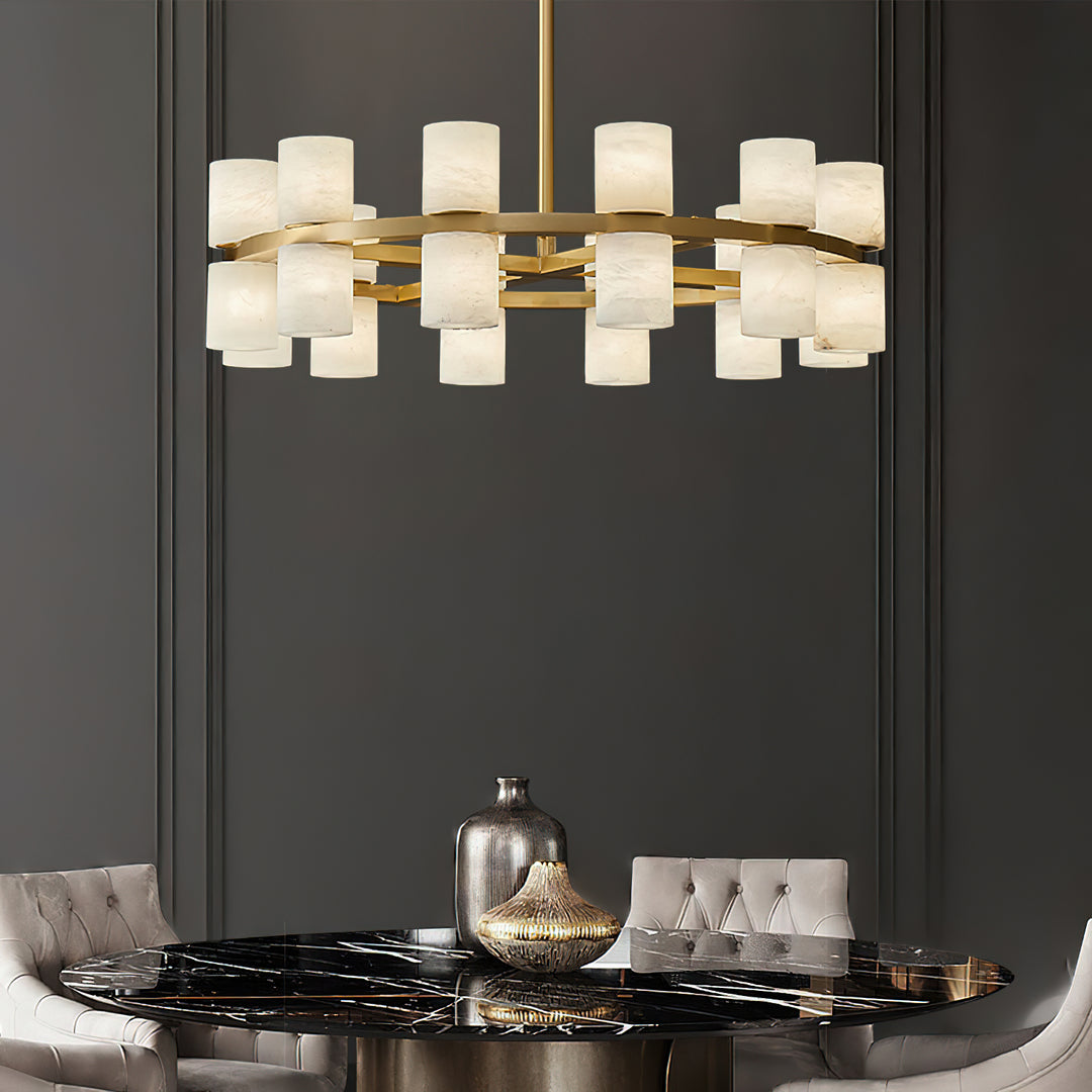 Tabitha Alabaster Chandelier - Vakkerlight