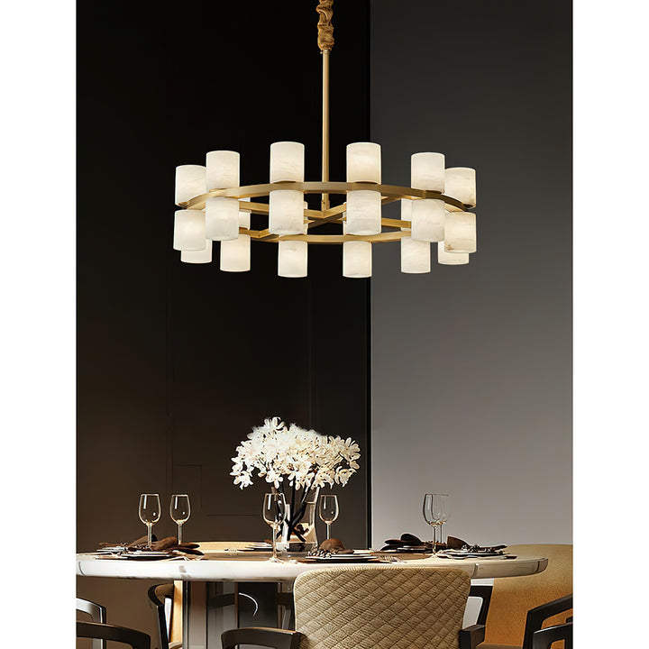 Tabitha Alabaster Chandelier - Vakkerlight