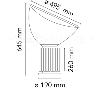 Luminária de Mesa Nexus — Dimension drawings 1