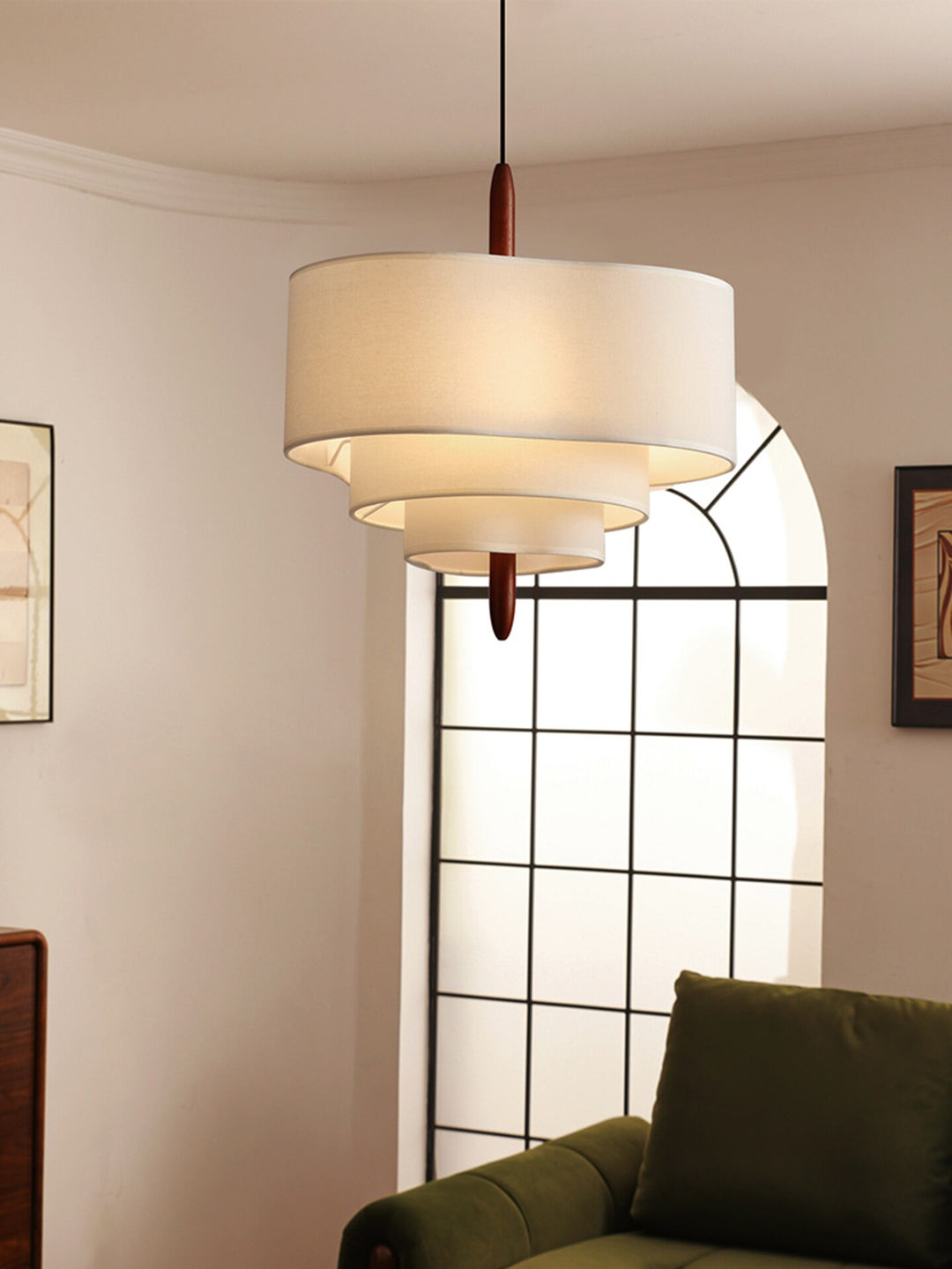 Talia Tiered Fabric Pendant Light - Vakkerlight