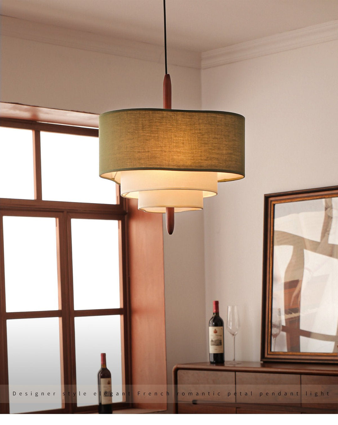 Talia Tiered Fabric Pendant Light - Vakkerlight