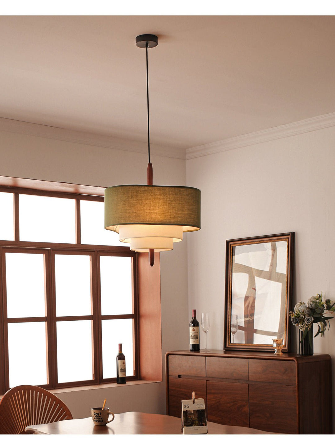 Talia Tiered Fabric Pendant Light - Vakkerlight