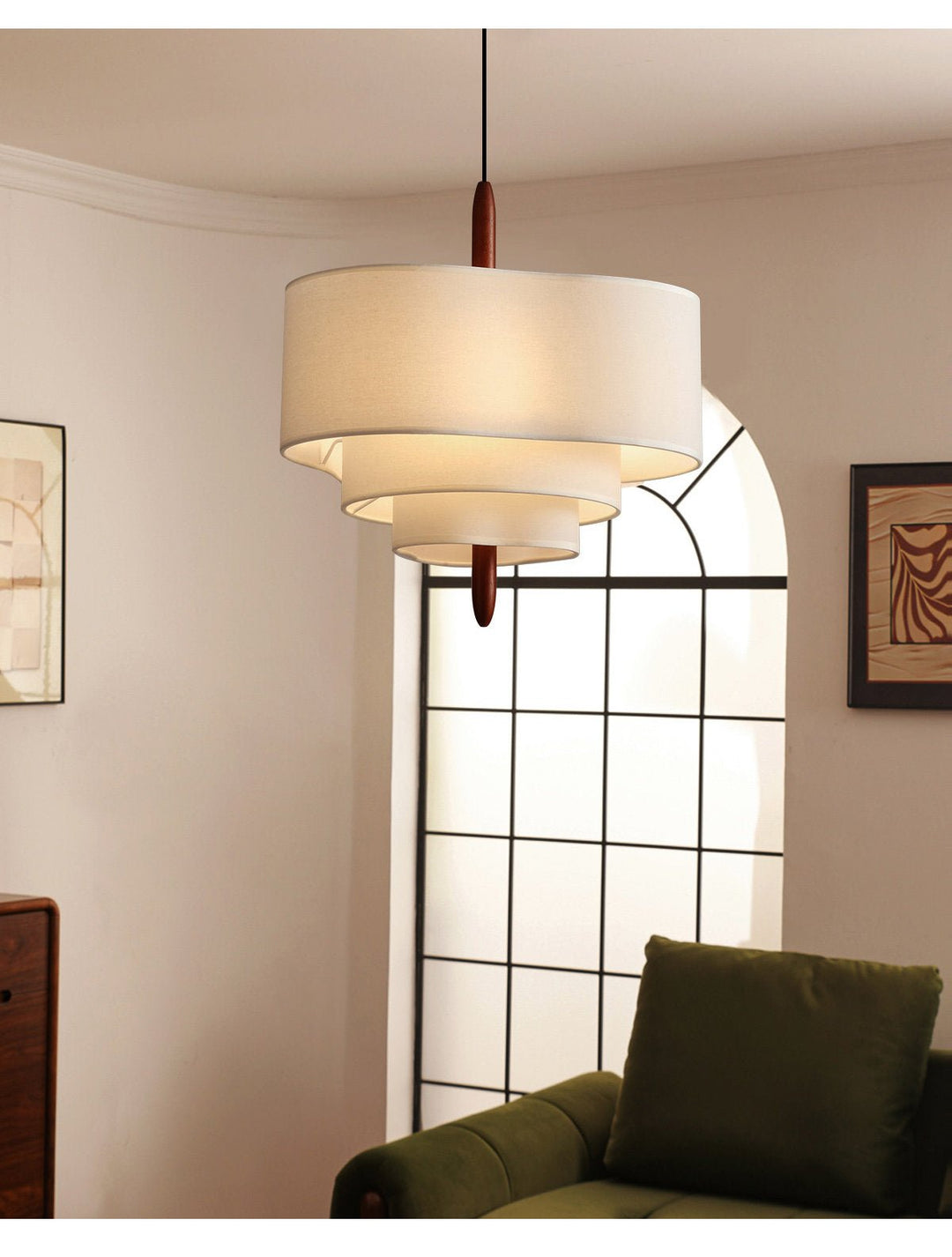 Talia Tiered Fabric Pendant Light - Vakkerlight