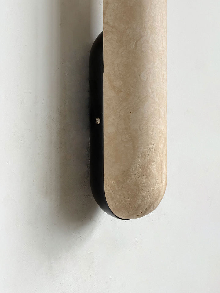 Talvera Travertine Capsule Wall Sconce
