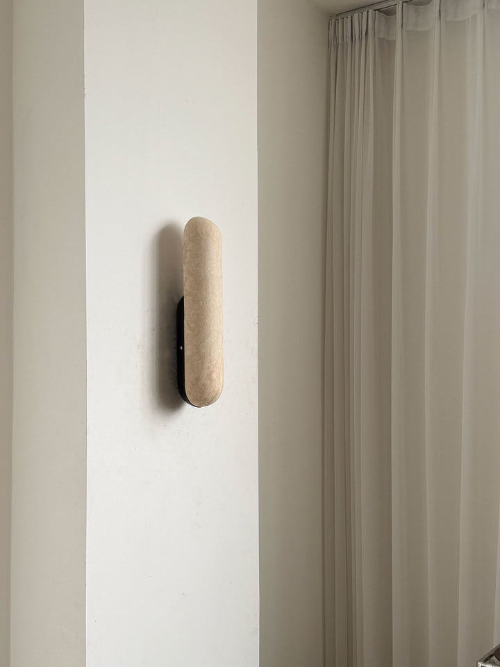 Talvera Travertine Capsule Wall Sconce