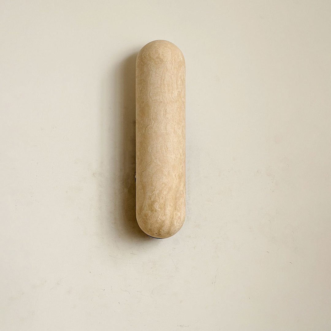 Talvera Travertine Capsule Wall Sconce
