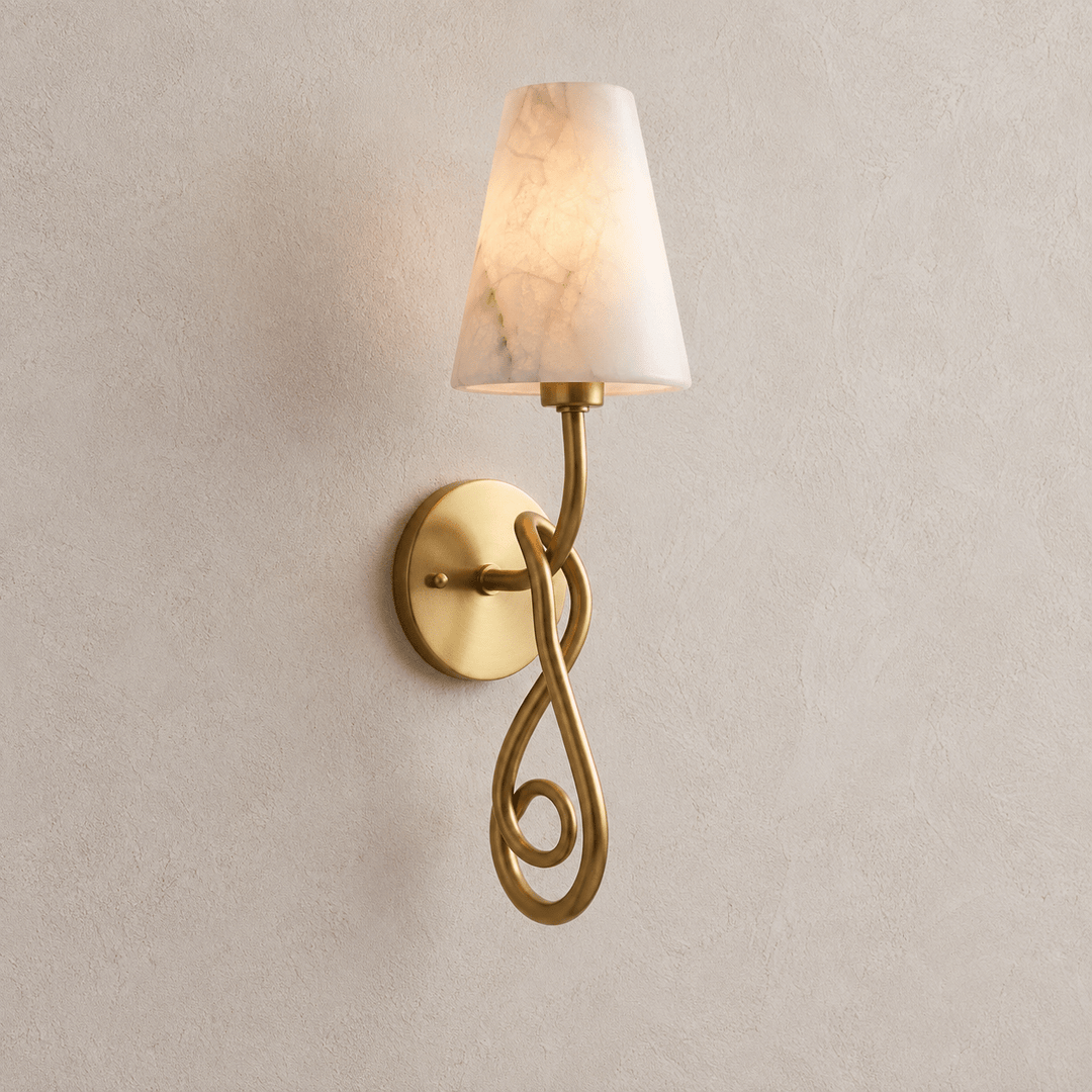 Tangle Alabaster Knot Sconce - Vakkerlight