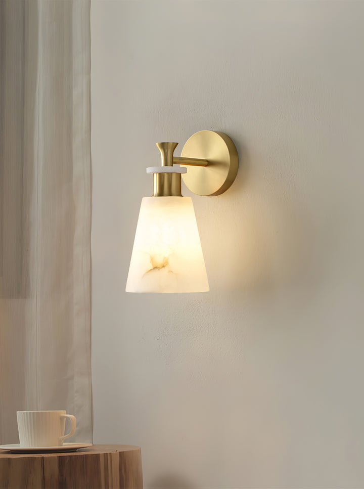 Tapered Alabaster Wall Sconce - Vakkerlight