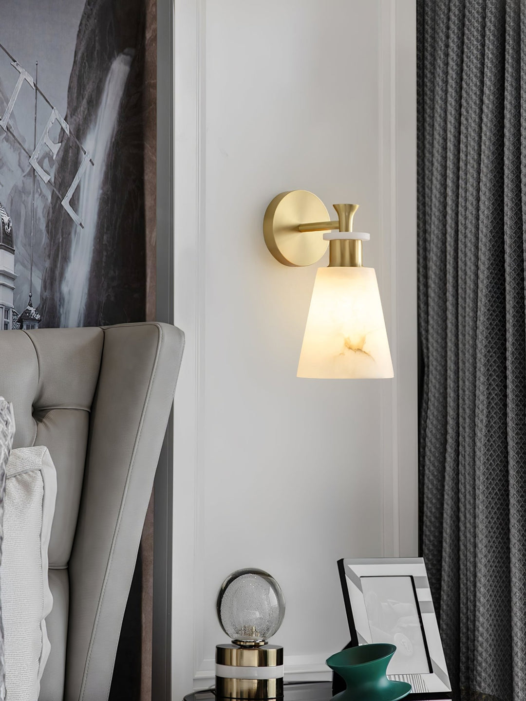 Tapered Alabaster Wall Sconce - Vakkerlight