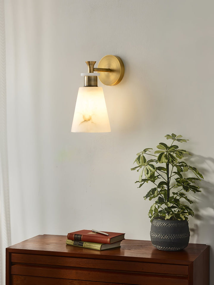 Tapered Alabaster Wall Sconce - Vakkerlight