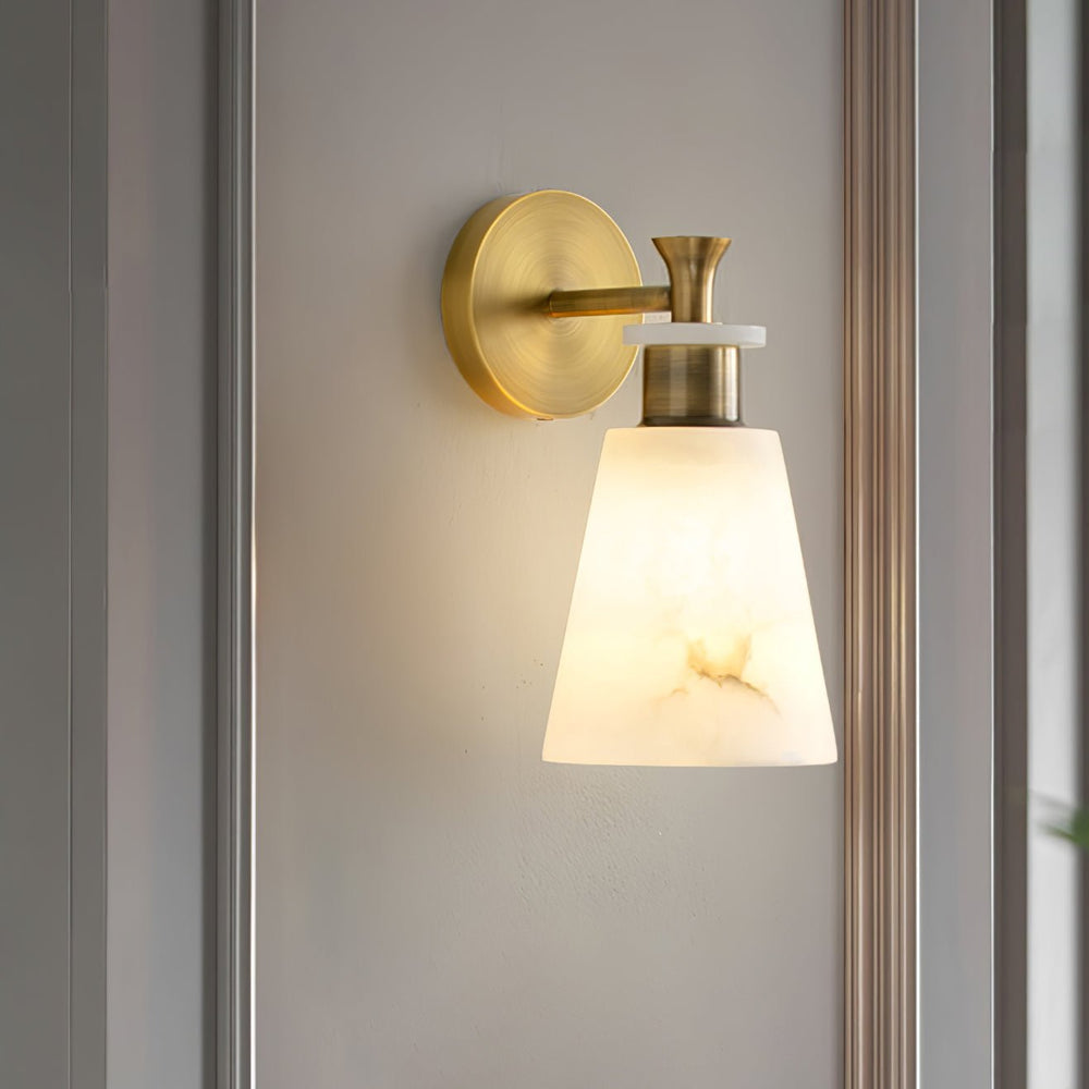 Tapered Alabaster Wall Sconce - Vakkerlight