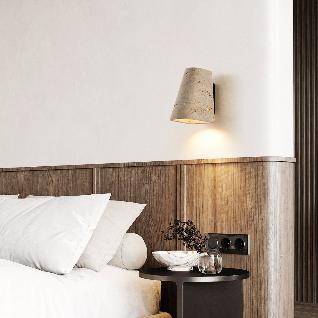 Tapered Travertine Wall Sconce - Vakkerlight