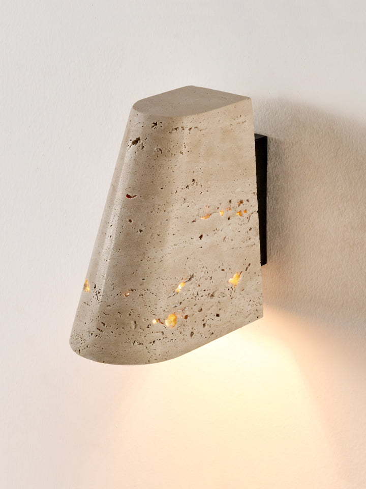 Tapered Travertine Wall Sconce - Vakkerlight