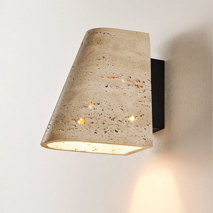 Tapered Travertine Wall Sconce - Vakkerlight