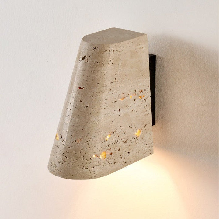 Tapered Travertine Wall Sconce - Vakkerlight