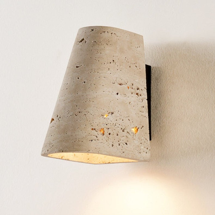 Tapered Travertine Wall Sconce - Vakkerlight