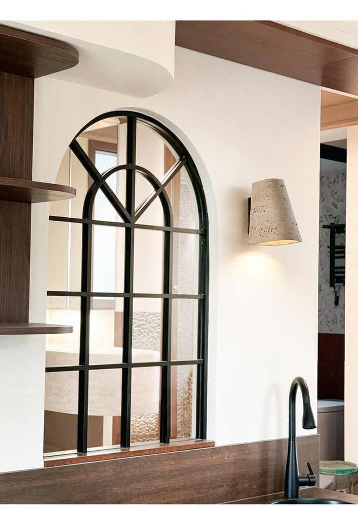 Tapered Travertine Wall Sconce - Vakkerlight