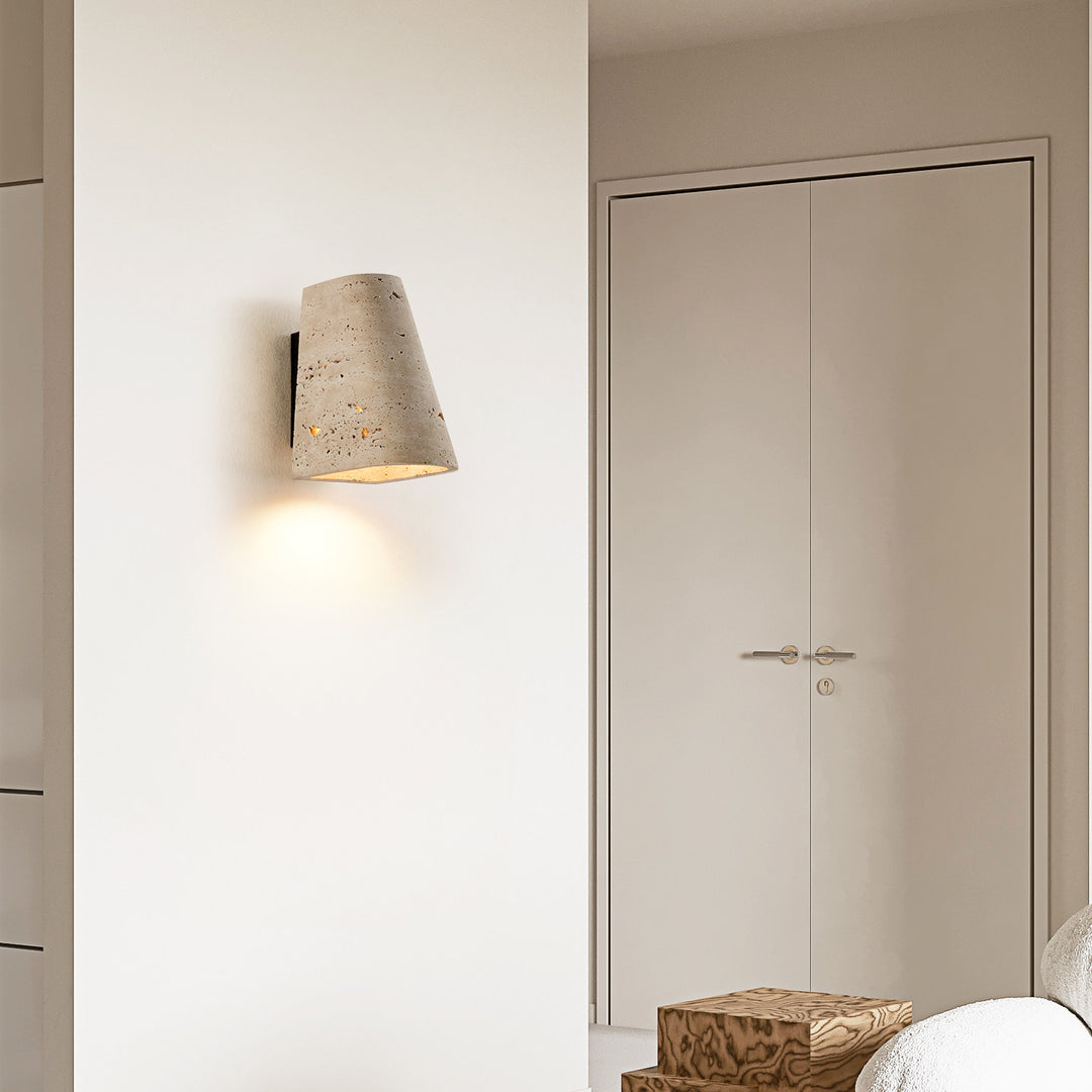 Tapered Travertine Wall Sconce - Vakkerlight