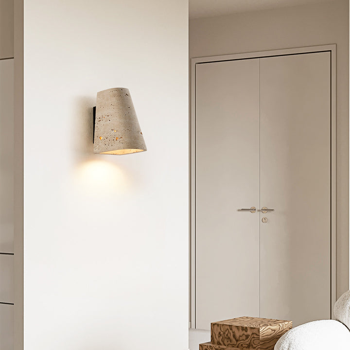 Tapered Travertine Wall Sconce - Vakkerlight