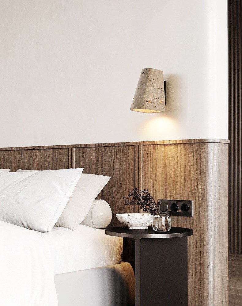 Tapered Travertine Wall Sconce - Vakkerlight