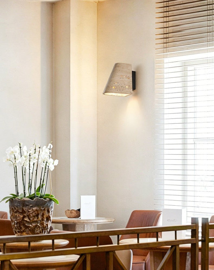 Tapered Travertine Wall Sconce - Vakkerlight