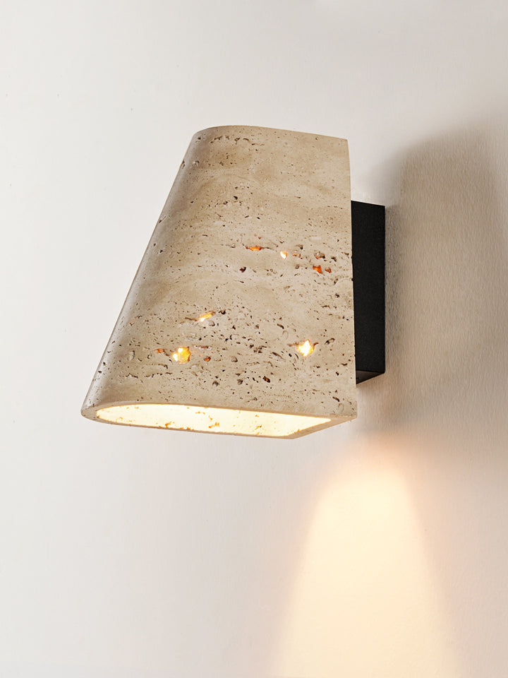 Tapered Travertine Wall Sconce - Vakkerlight