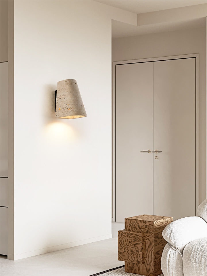 Tapered Travertine Wall Sconce - Vakkerlight