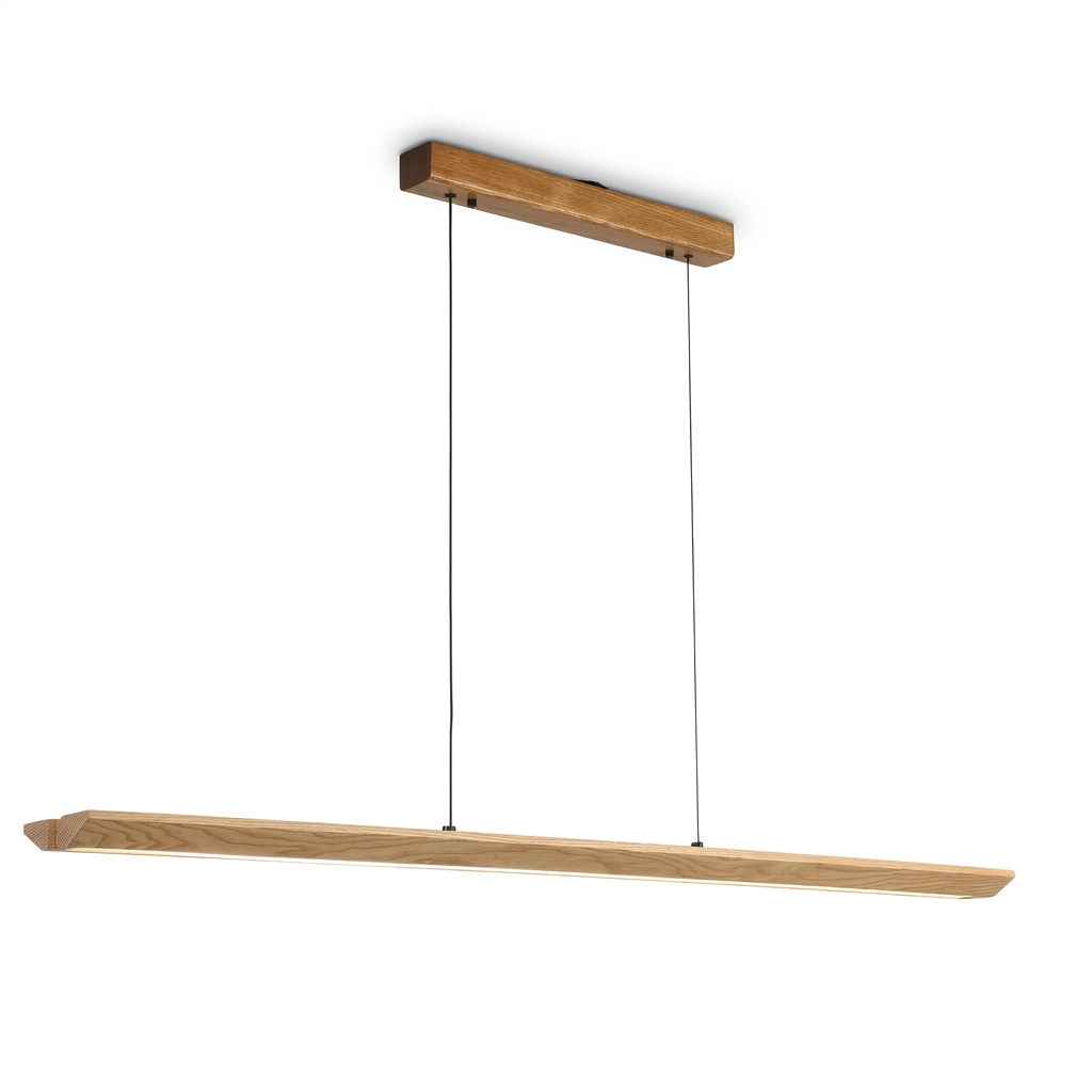 Tapered Wood Linear Pendant Lamp