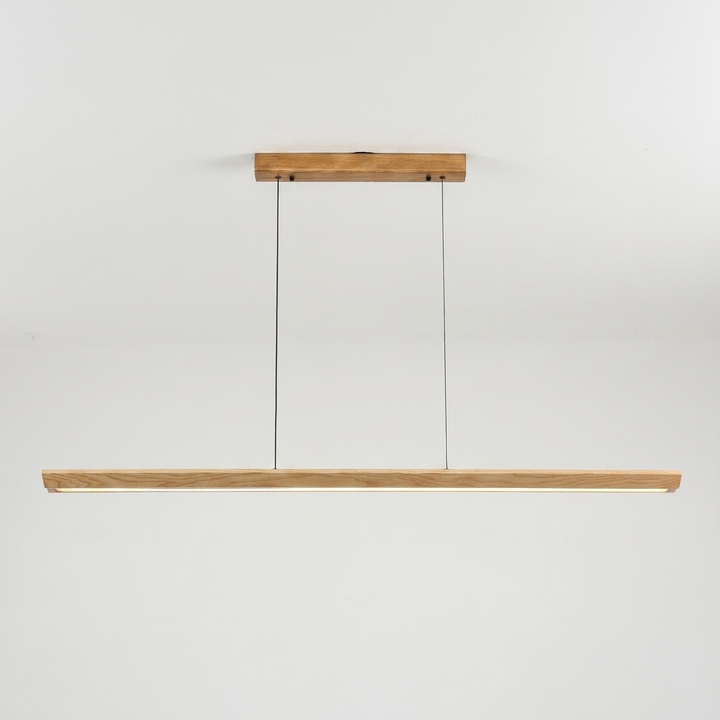 Tapered Wood Linear Pendant Lamp