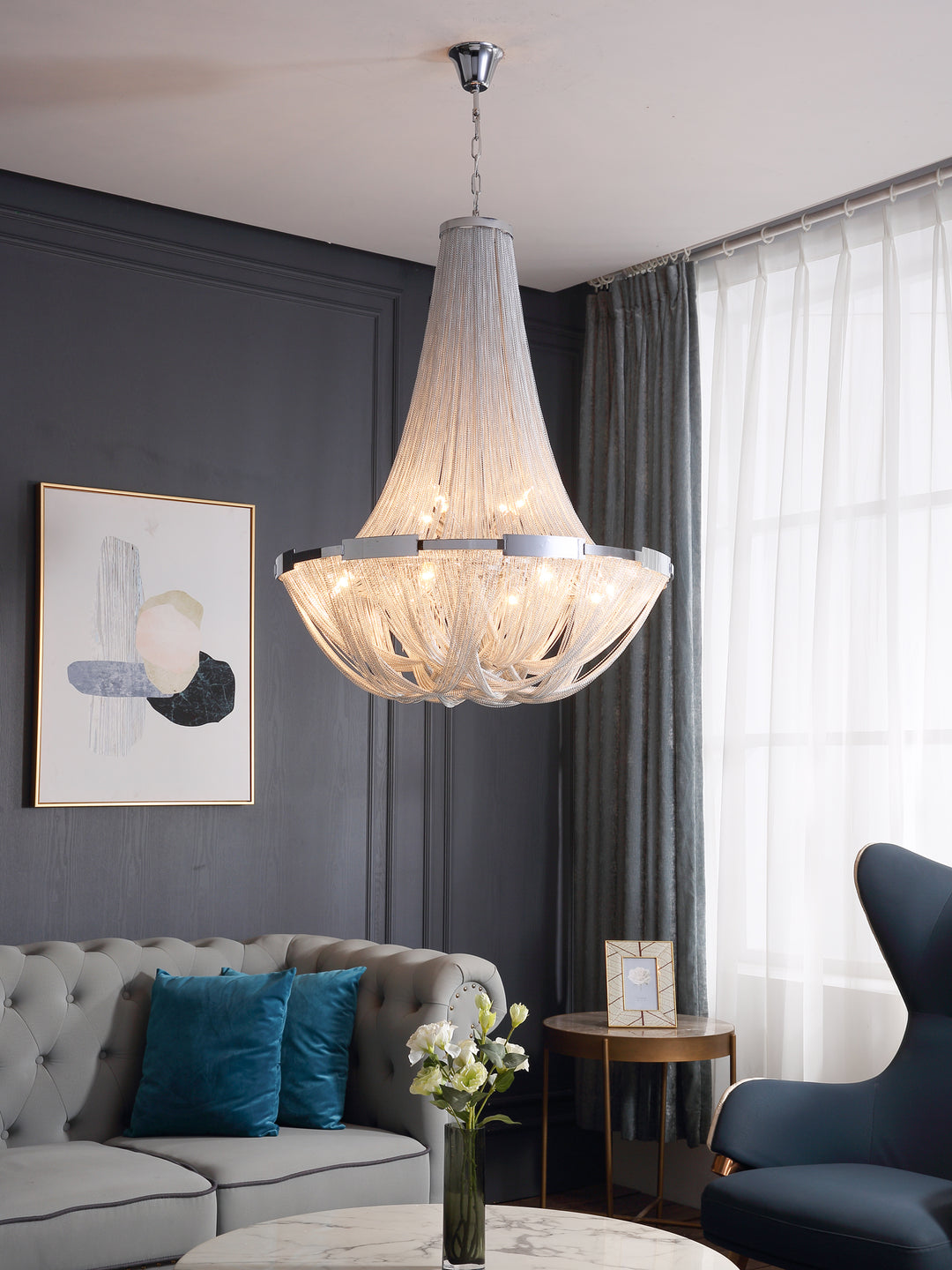 Tassel Aluminum Chain Chandelier - Vakkerlight