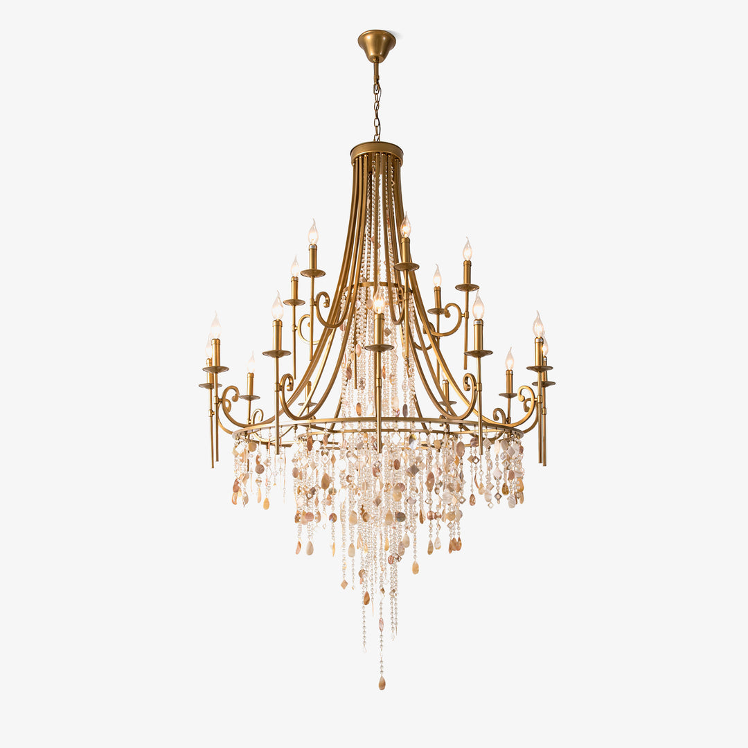 Tatum Lux Shell Crystal Chandelier - Vakkerlight