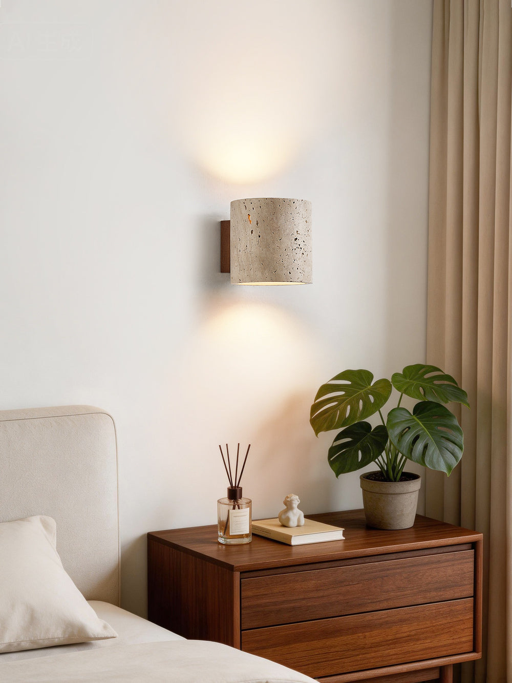 Tavian Travertine Wall Lamp - Vakkerlight
