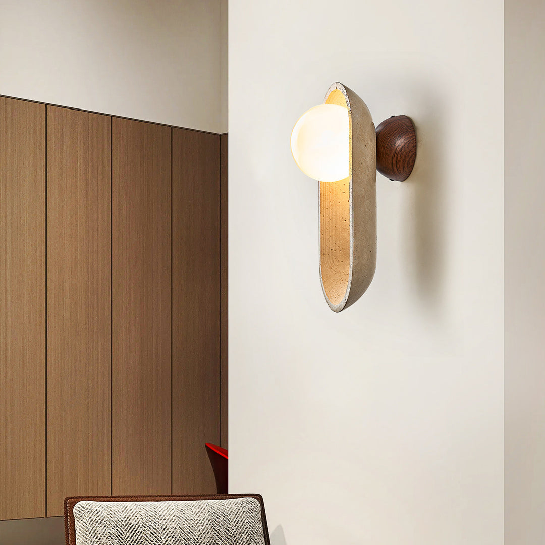 Tavian Arch Travertine Wall Lamp - Vakkerlight