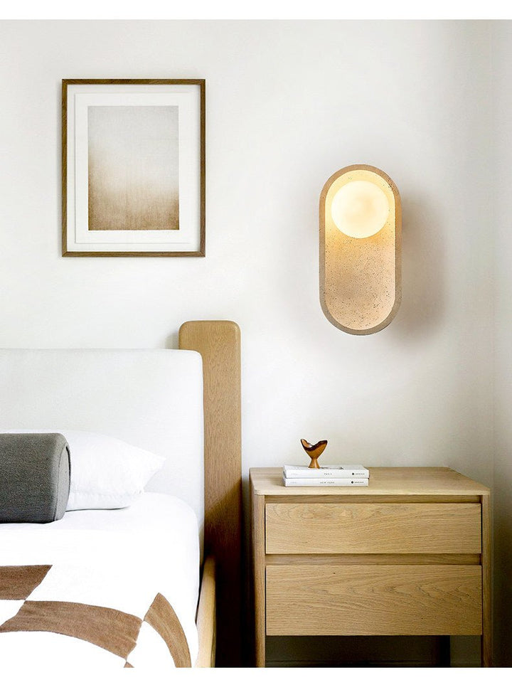 Tavian Arch Travertine Wall Lamp - Vakkerlight