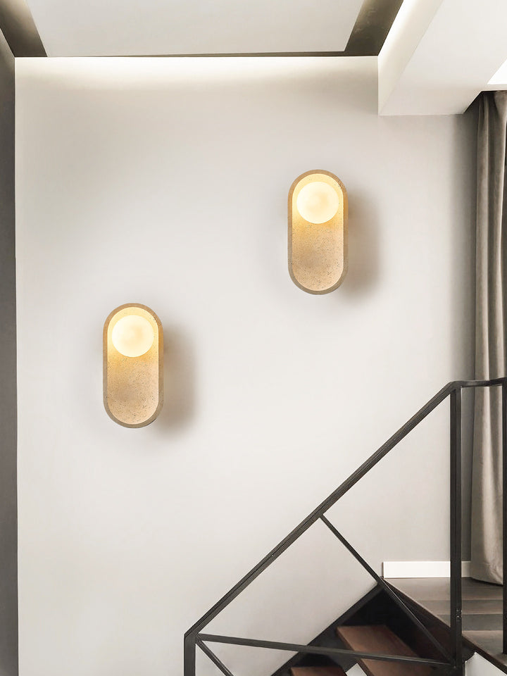 Tavian Arch Travertine Wall Lamp - Vakkerlight