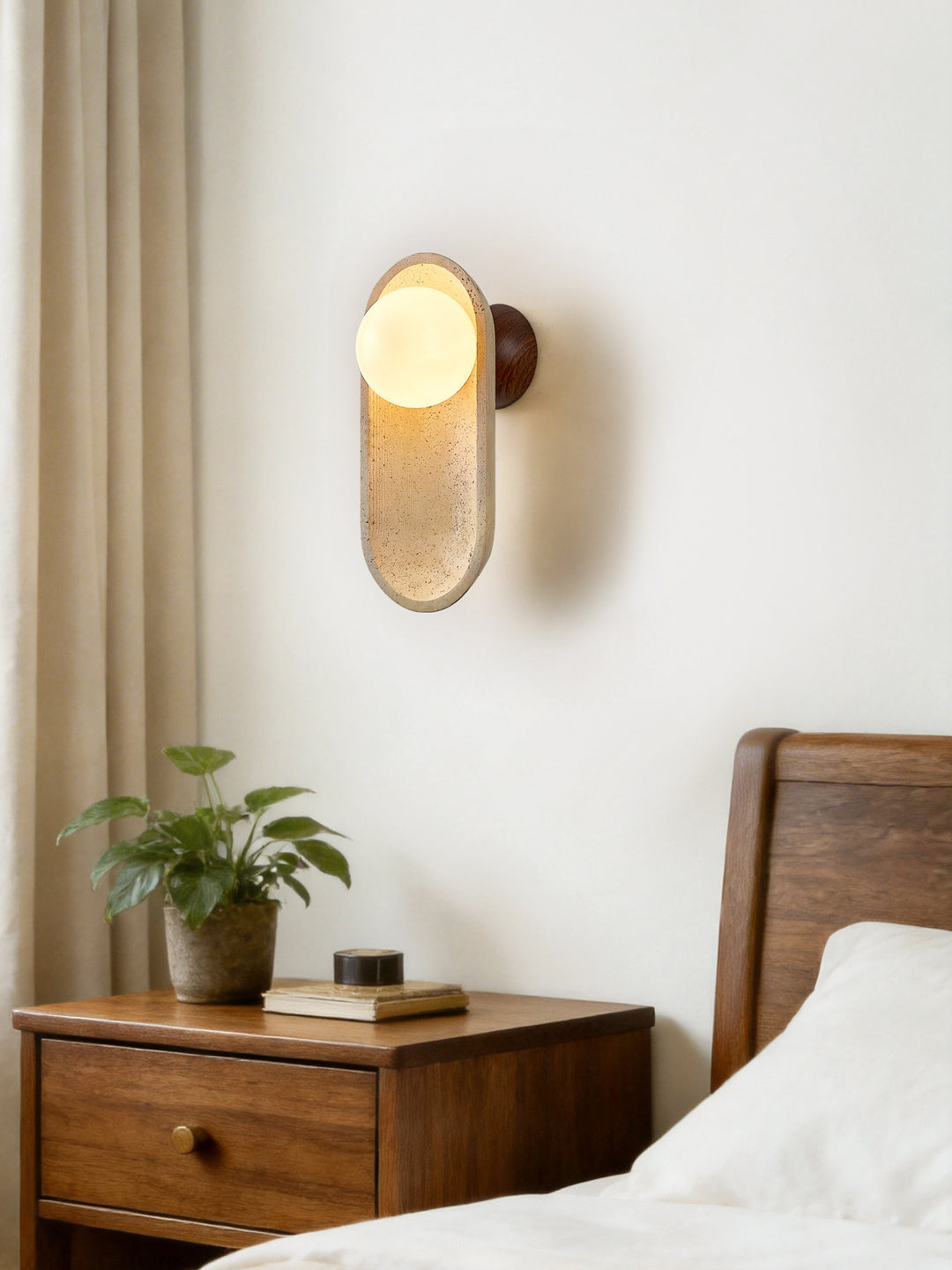 Tavian Arch Travertine Wall Lamp - Vakkerlight