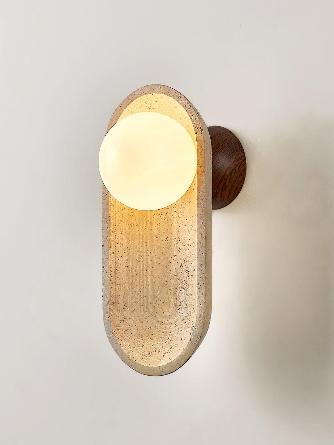 Tavian Arch Travertine Wall Lamp - Vakkerlight