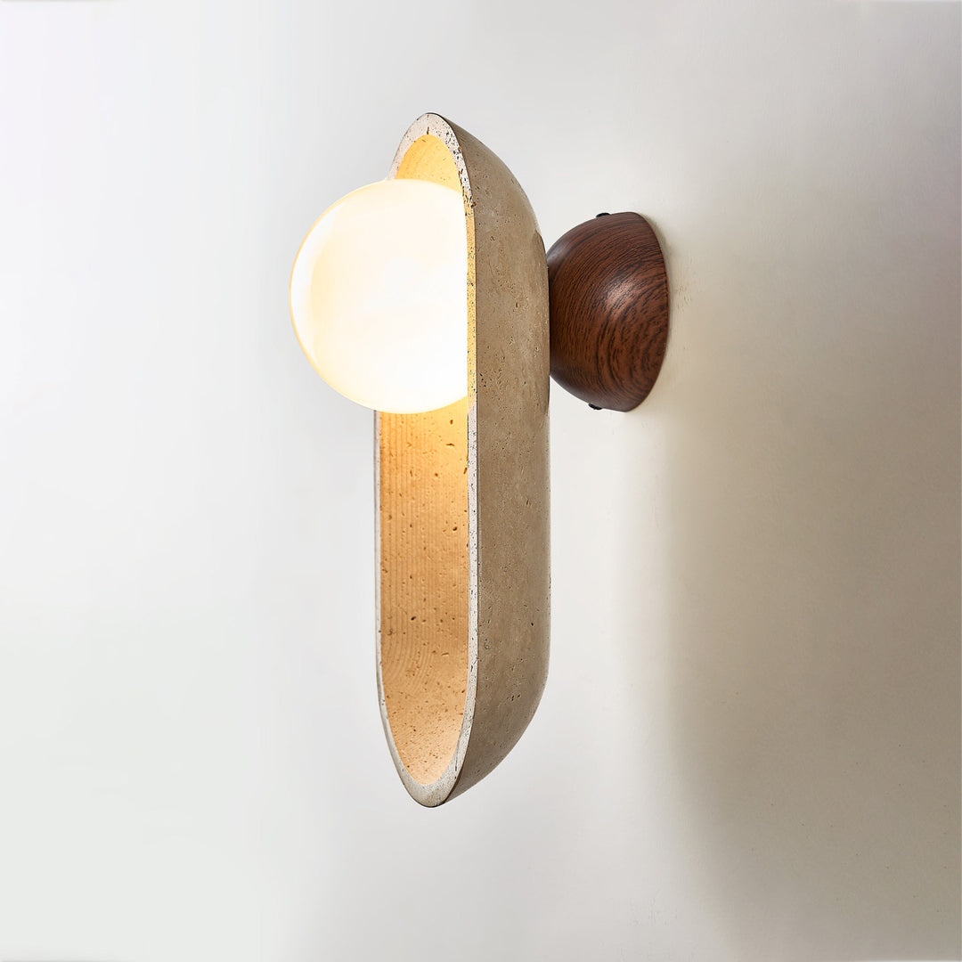 Tavian Arch Travertine Wall Lamp - Vakkerlight