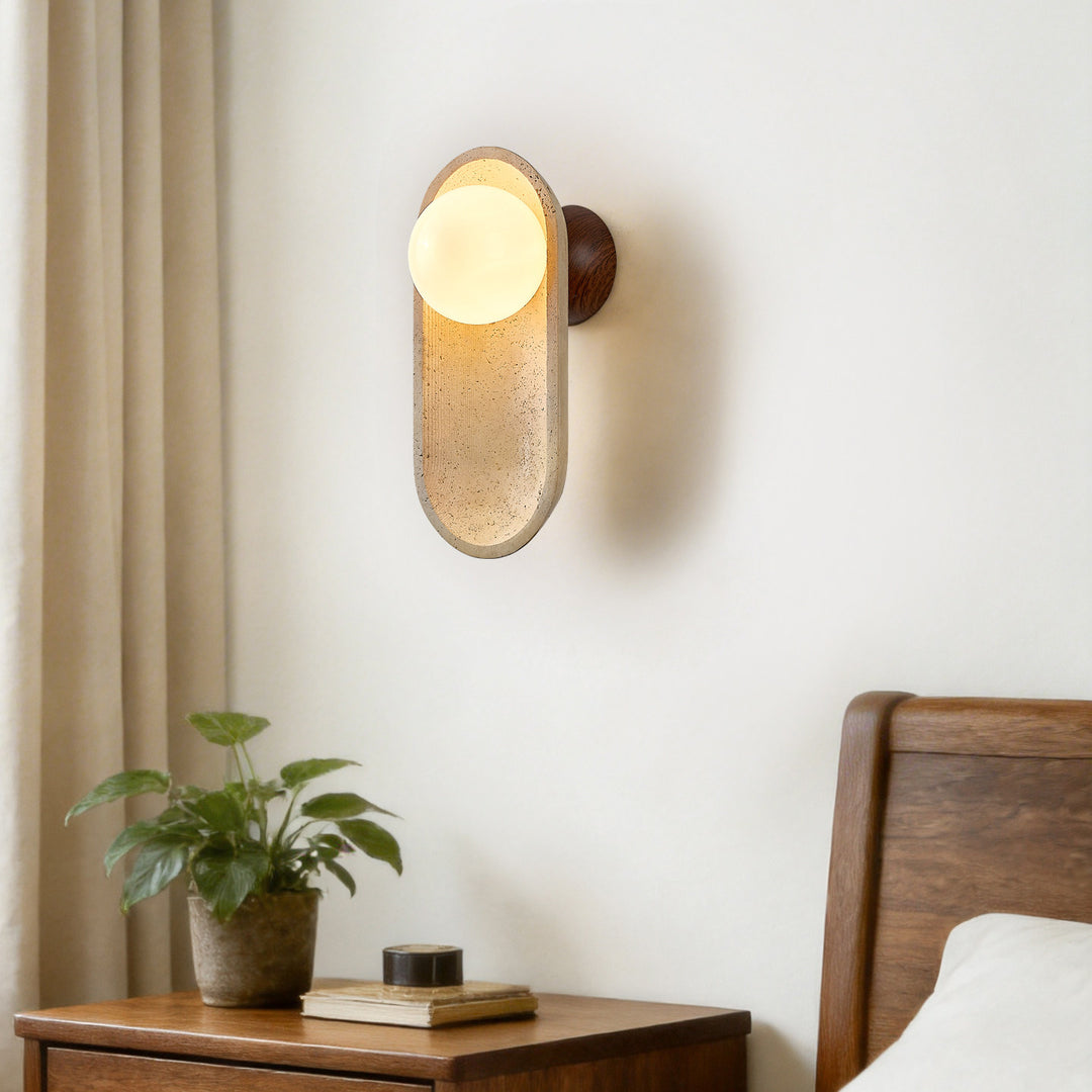 Tavian Arch Travertine Wall Lamp - Vakkerlight