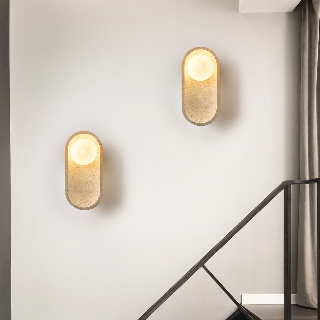 Tavian Arch Travertine Wall Lamp - Vakkerlight