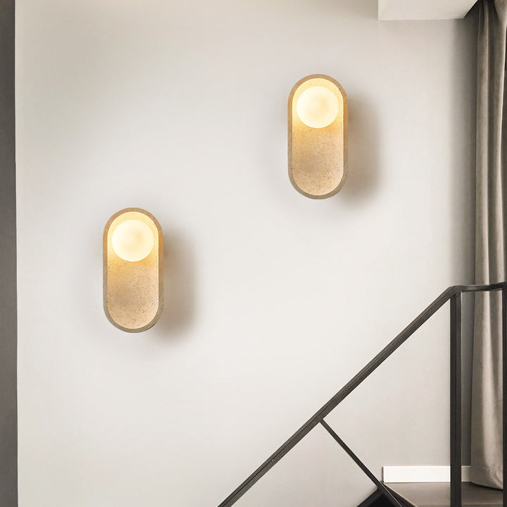 Tavian Arch Travertine Wall Lamp - Vakkerlight