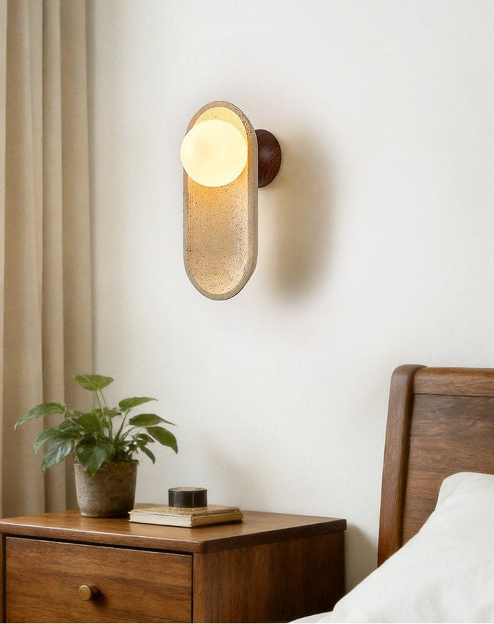 Tavian Arch Travertine Wall Lamp - Vakkerlight